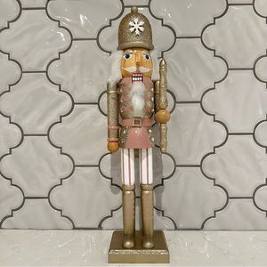 Christmas Nutcracker 16” Gold and Pink
